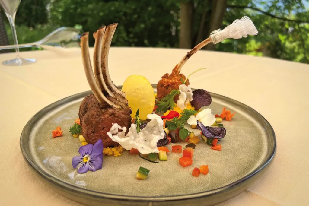 Exquisite gourmet dish at Hotel Royal Crans Montana