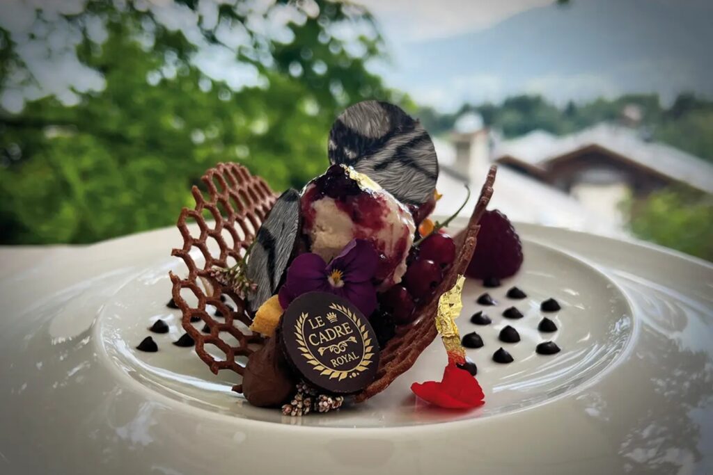 Gourmet dessert at Hotel Royal Crans Montana